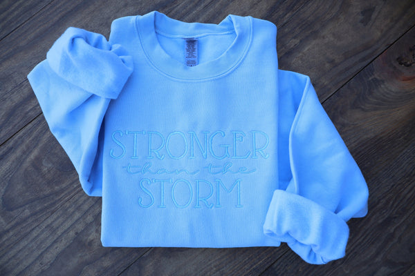 Stronger than the Storm Embroidered Sweatshirt