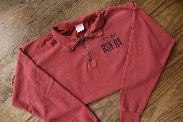 Nurse Labor and Delivery Embroidered Quaterzip